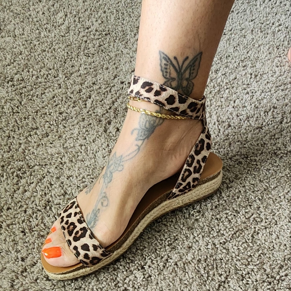 City Classified Animal Print Sandals